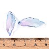 Baking Painted Transparent Glass Pendants DGLA-N014-02B-3
