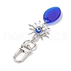 Evil Eye Lampwork Pendant Decorations HJEW-JM01997-05-5