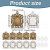 GOMAKERER DIY Blank Rectangle Pendant Making Kit DIY-GO0001-70-2