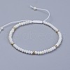 Electroplate Glass Braided Beads Bracelets BJEW-JB04320-1