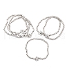 Brass Round Beads Stretch Bracelets BJEW-A034-05P-4