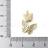 Brass Micro Pave Cubic Zirconia and Glass Pendants KK-F892-49G-4