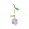 9Pcs Transparent Glass Pendants PALLOY-JF03971-3