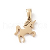 PVD Vacuum Plating 304 Stainless Steel Charms STAS-G284-22G-2
