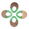Opaque Resin & Walnut Wood Pendants RESI-S389-014A-C03-1