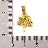 Brass Micro Pave Cubic Zirconia Pendants KK-E108-37G-01-3