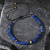 Bohemian Style Handmade Natural Lapis Lazuli Beads Braided Bead Bracelets for Men Women AN6035-2