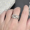 Brass Micro Pave Cubic Zirconia Finger Rings FS-WG45EDE-03-2