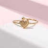 304 Stainless Steel Open Cuff Ring for Women RJEW-A071-01D-G-3