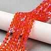 Transparent Electroplate Glass Beads Strands EGLA-A039-T3mm-L14-4