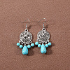 Bohemian tassel turquoise earrings JU8957-30-1