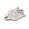 201 Stainless Steel Laser Cut Connector Charms STAS-R133-02P-03-2