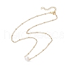 Mother's Day Jewellery Round Natural Cultured Freshwater Pearl Pendant Necklaces X-NJEW-JN04966-4