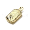 Brass Micro Pave Cubic Zirconia Pendants KK-C090-16G-2