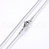 304 Stainless Steel Snake Chain Necklaces NJEW-E122-32C-2