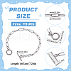 SUNNYCLUE 15Pcs 304 Stainless Steel Paperclip Chain Bracelets Set BJEW-SC0001-23-2