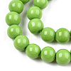 Opaque Solid Color Glass Beads Strands GLAA-T032-P8mm-06-2