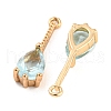 Brass with Cubic Zirconia Pendants KK-Z035-01E-2