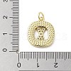 Rack Plating Brass Micro Pave Clear Cubic Zirconia Pendants KK-E102-33G-X-3