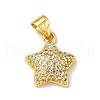 Brass Micro Pave Cubic Zirconia Pendants KK-A163-02G-2