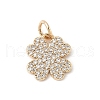 Brass Micro Pave Cubic Zirconia Charms KK-Z107-15G-05-1