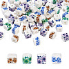 Fashewelry 72Pcs 4 Color Handmade Porcelain Ceramic Beads Strands PORC-FW0001-01-10
