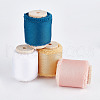 DELORIGIN 3 Rolls Polyester Satin Frayed Ribbon OCOR-DR0001-03A-3