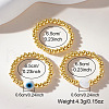 3Pcs Brass Beaded Rings Sets for Unisex WS6814-5