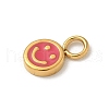 Ion Plating(IP) 304 Stainless Steel Enamel Charms STAS-G351-03G-03-2