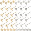 Unicraftale 120Pcs 2 Style 304 Stainless Steel Ball Stud Earring Findings STAS-UN0028-90-1