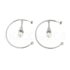 304 Stainless Steel C-Shaped with Eiffel Tower Stud Earrings for Women EJEW-K281-33P-2