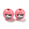 Natural Wood European Beads WOOD-F014-01G-2