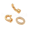 925 Sterling Silver Micro Pave Clear Cubic Zirconia Fold Over Clasps STER-P060-45G-2