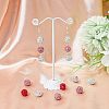 HOBBIESAY 90Pcs 3 Colors Valentine's Day Theme Polymer Clay Rhinestone Round Beads RB-HY0001-02-4
