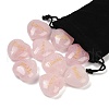 9Pcs Natural Rose Quartz Display Decorations G-G202-05-2