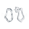 Fashionable S925 Sterling Silver Nuggets Stud Earrings WB5644-5