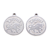 Non-Tarnish 201 Stainless Steel Pendants STAS-R106-08-1