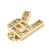 Brass Micro Pave Cubic Zirconia Pendants KK-V014-01G-18-2