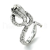 Snake Alloy Open Cuff Rings RJEW-K275-60AS-1