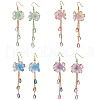 Flower Dangle Earrings EJEW-TA00636-2