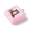 Opaque Resin Pendants RESI-Z033-02P-C-2
