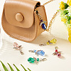 Angel Glass & Alloy Pendant Decoration HJEW-TAC0055-7