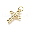 Brass Micro Pave Cubic Zirconia Pendants KK-Z100-44G-01-2