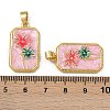 Brass Enamel Pendants KK-L190-012G-03-3