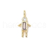 Brass Micro Pave Cubic Zirconia Pendants ZIRC-I356-17G-A10-1