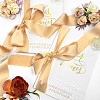 DELORIGIN 3 Rolls Polyester Satin Frayed Ribbon OCOR-DR0001-03C-7