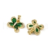 Brass Micro Pave Cubic Zirconia Charms KK-N254-229G-01-2