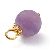 Frosted Natural & Synthetic Gemstone Charms PALLOY-JF01386-5