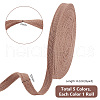   45 Yards 5 Colors Flat Polycotton Twill Tape Ribbon OCOR-PH0002-81A-2