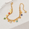 Brass Curb Chain Multi-strand Bracelets BP9393-4